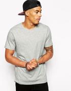 Asos T-shirt With Crew Neck And Relaxed Fit In Gray - Gray