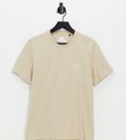 Barbour Beacon Box Logo T-shirt In Stone Exclusive At Asos-neutral