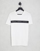 Calvin Klein Jeans Institutional Taping Slim Fit T-shirt In White