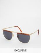 Reclaimed Vintage Aviator Sunglasses - Gold