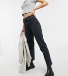 Missguided Tall 90's Wide Leg Dad Jeans With Ripped Knees In Blue-blues
