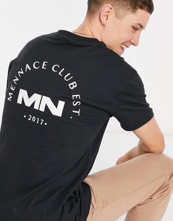 Mennace Club Est T-shirt In Black