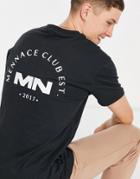 Mennace Club Est T-shirt In Black