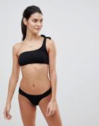 Somedays Lovin Asymmetrical One Shoulder Bikini Top - Black