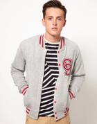 Criminal Damage Jersey Varsity Jacket - Gray