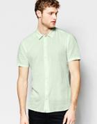 Asos Shirt In Mint With Short Sleeves - Mint