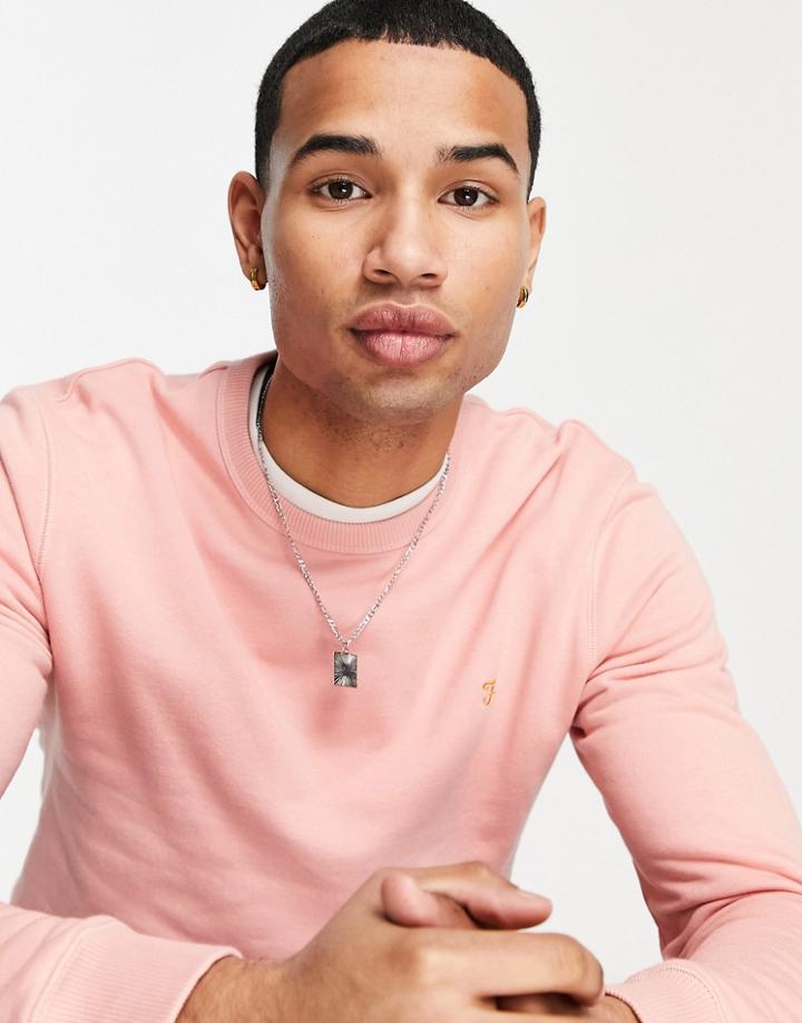 Farah Tim Crew Sweatshirt In Pink