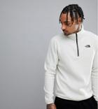 The North Face 100 Glacier 1/4 Zip Fleece Exclusive To Asos In Vintage White - Cream