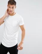 Produkt Longline T-shirt In Slub Cotton - White