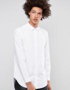 Asos White Shirt In Longline - White