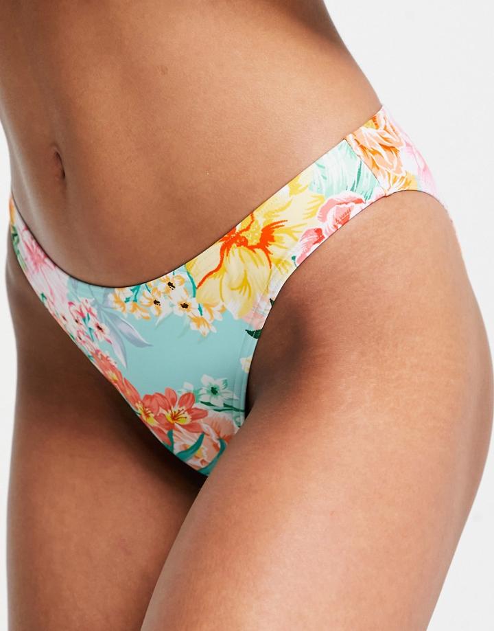 Figleaves Honolulu Bikini Bottoms In Blue Tropical-blues