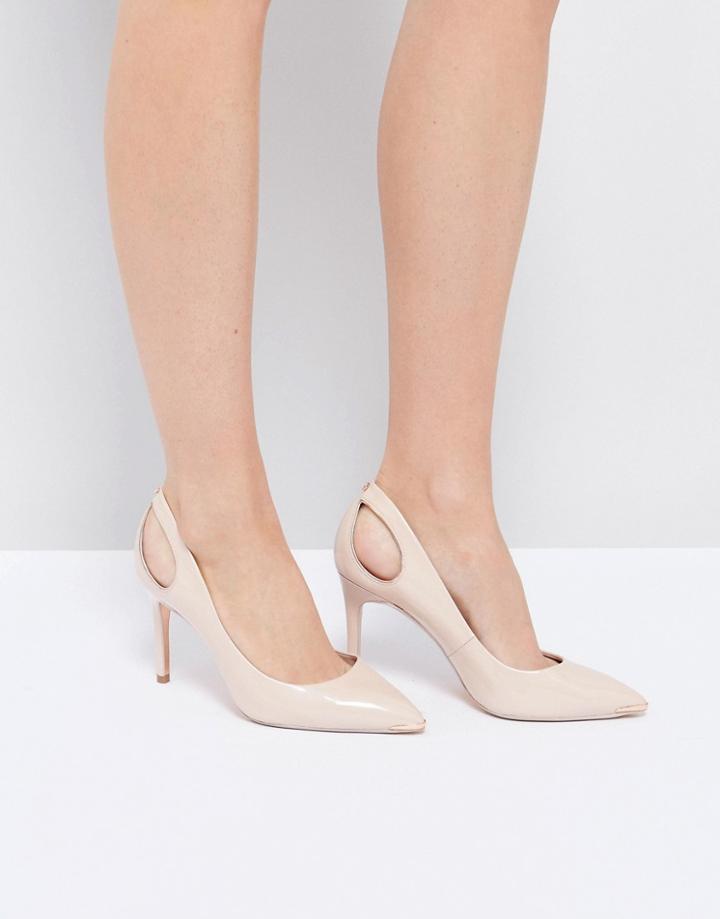 Ted Baker Jesamin Nude Patent Bow Cutout Pumps - Beige