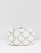New Look Pearl Sparkle Clutch Bag - White