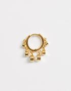 Asos Design Premium Gold Plated Single Hoop Earring With Swarovski Crystal Drops - Gold