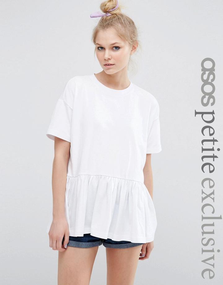 Asos Petite Casual Smock Top - White
