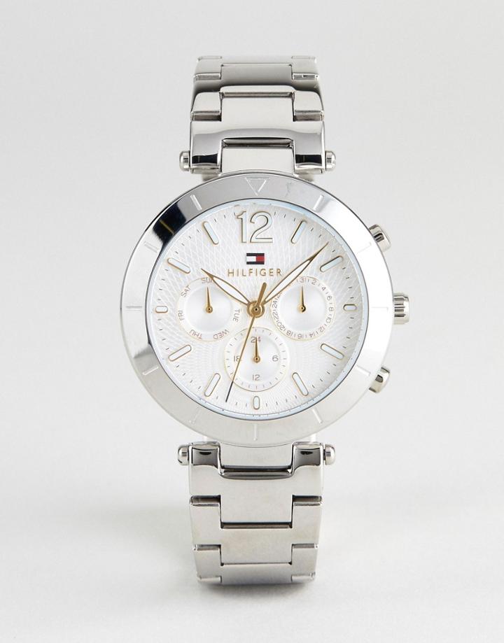 Tommy Hilfiger 1781877 Chronograph Bracelet Watch In Silver 38mm - Silver