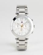 Tommy Hilfiger 1781877 Chronograph Bracelet Watch In Silver 38mm - Silver