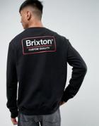 Brixton Sweatshirt With Back Box Logo - Black
