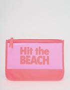 South Beach 'hit The Beach' Pouch - Pink