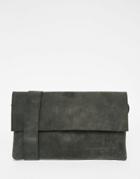 Asos Leather Cross Body Bag In Black - Black