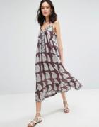 Raga Delilah Enlarged Paisley Print Maxi Dress - Purple