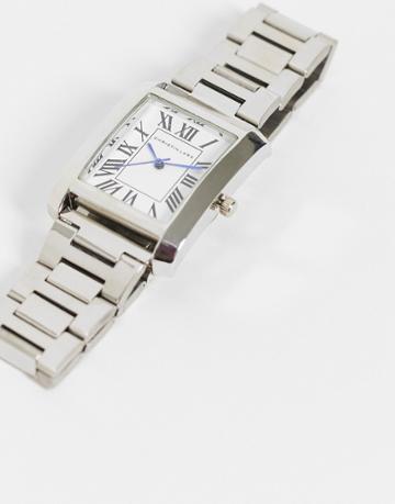 Christin Lars Watch In Silver With Rectangular Dial
