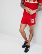 Adidas Originals Retro Belgium Soccer Shorts In Red Cd6968 - Red