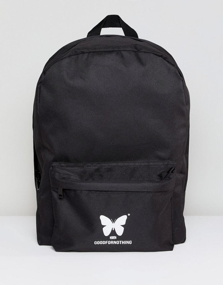 Good For Nothing Logo Backpack In Black - Black