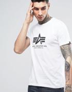 Alpha Industries Logo T-shirt Regular Fit In White - White