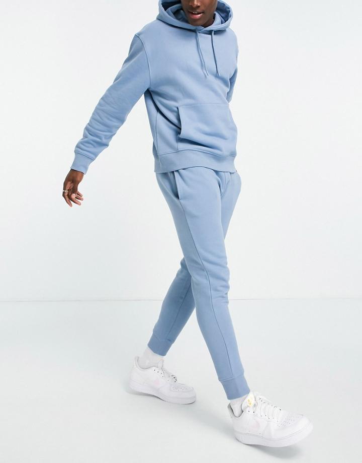 Topman Coordinating Sweatpants In Washed Blue-blues