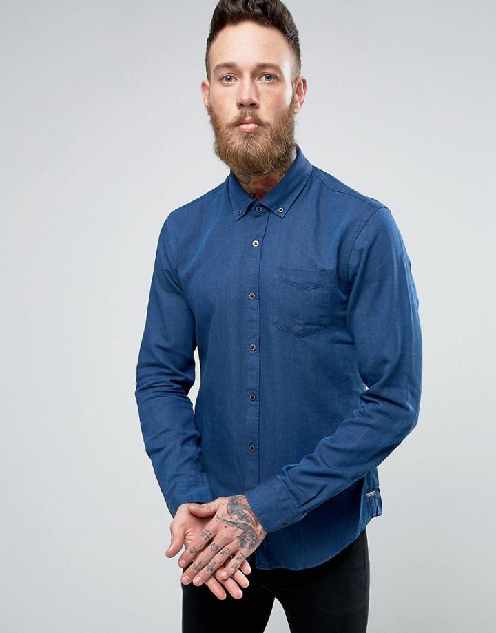 Scotch & Soda Clean Denim Chambrey Shirt - Blue