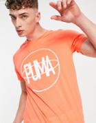 Puma Hoops Graphic T-shirt In Orange-pink