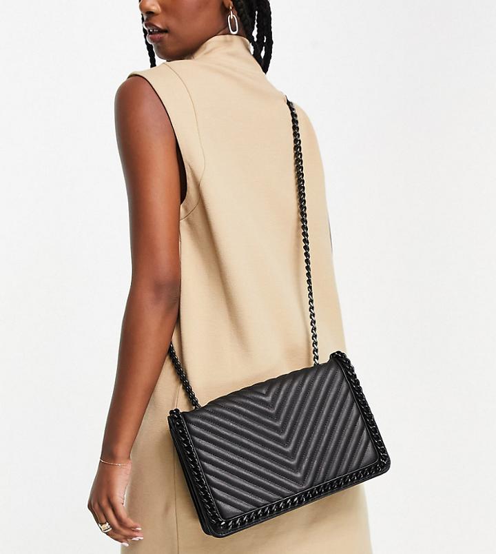 Aldo Greenwald Cross Body Bag In Black Quilt