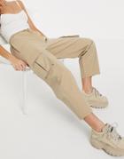 Asos Design Pull On Utility Combat Pants - Tan
