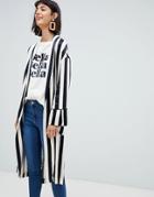Mango Stripe Over Coat - Multi
