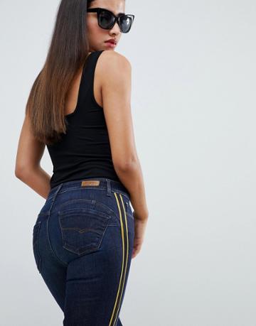 Salsa Wonder Push Up Bum Lift Jean With Side Panel - Blue