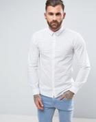 Hugo By Hugo Boss Ero3 Slim Fit Arrow Print Shirt - White