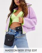 Asos Design Grunge Chain Detail Harness Bag