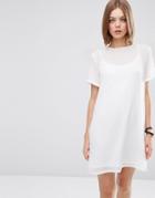 Asos Sheer Shift Dress - White