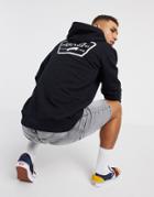 Vans Hoodie With Full Patched Logo Back Print In Black