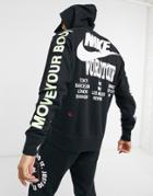 Nike World Tour Pack Graphic Hoodie In Black