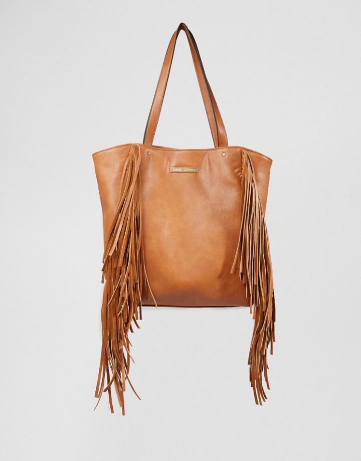 Little Mistress Fringed Bag - Tan