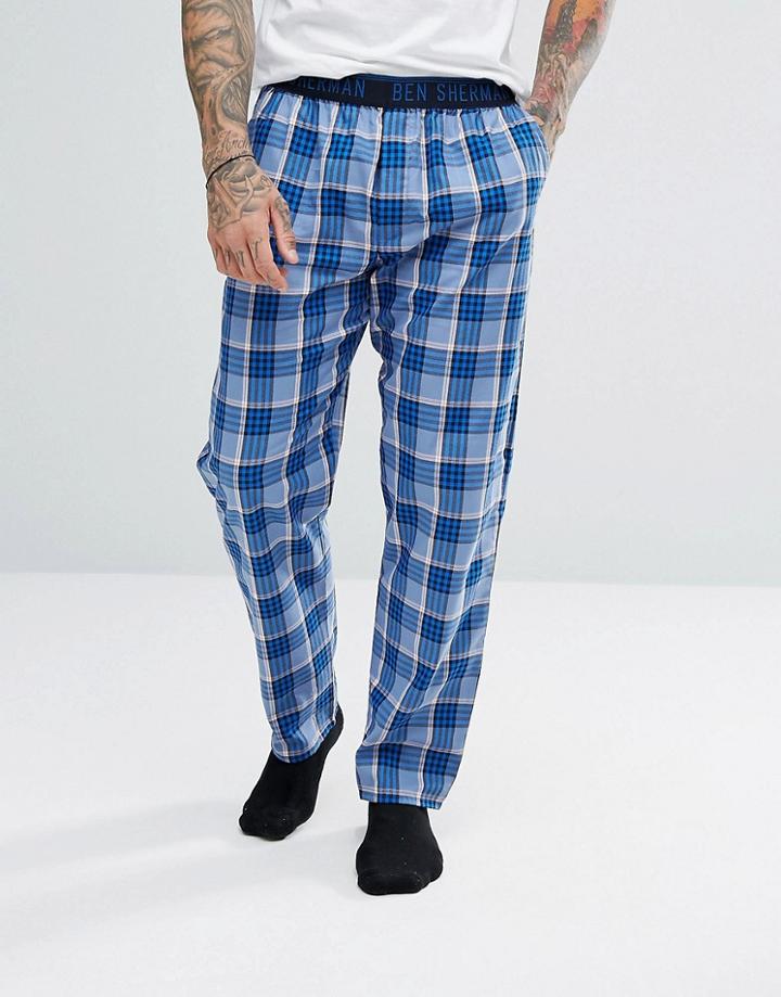 Ben Sherman Check Woven Lounge Pant - Red