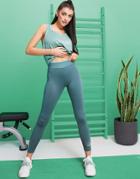 Asos 4505 Legging In Recycled Polyester With Elasticated Waist-green