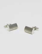 Asos Cufflinks In Brushed Silver - Silver
