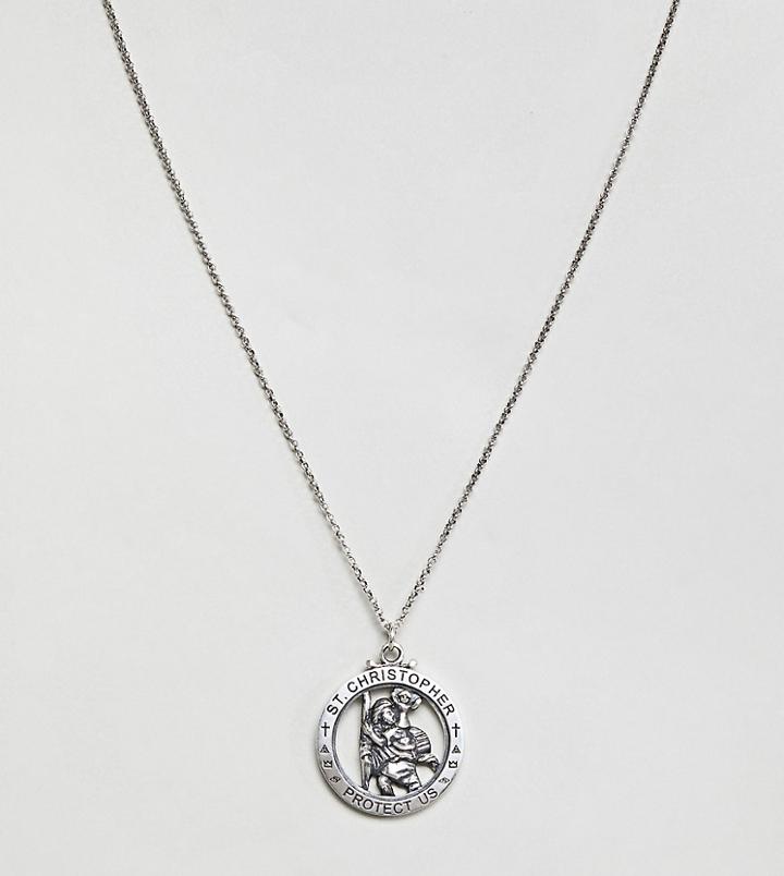 Serge Denimes St Christopher Necklace In Sterling Silver - Silver