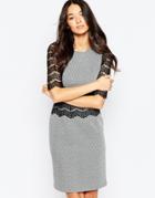 Traffic People Andram Dress With Lace Inserts - Black