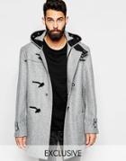 Gloverall Duffle Coat In Melton Wool Exclusive - Gray