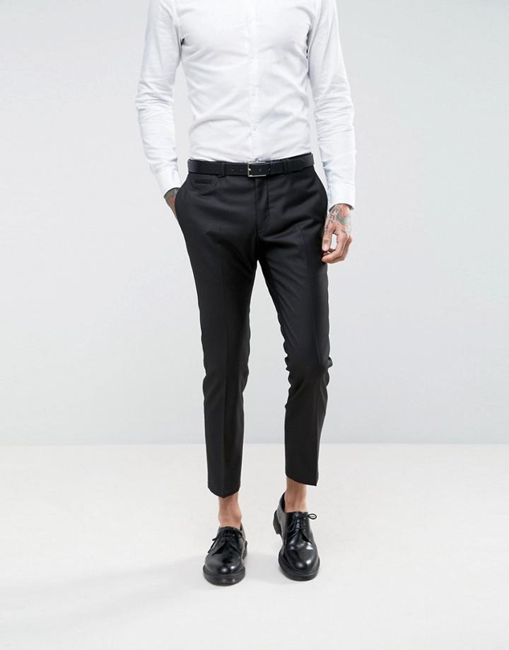 Selected Homme Skinny Suit Pants In Stretch In Black - Black