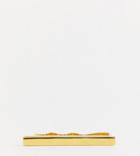 Asos Design Sterling Silver Tie Bar With Gold Plate - Gold